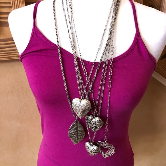 Jewelry - Heart and Leaf Necklace Bundle